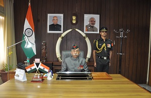 The Governor designate Brig. (Dr.) B.D. Mishra (Retd)  in the Governor Office at Raj Bhavan, Itanagar on 3rd October�2017. 